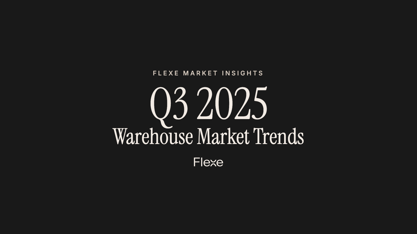 Q3 2025 Warehouse Market Trends